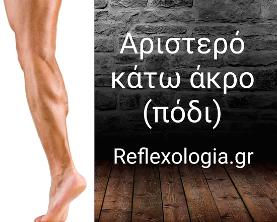 Ρεφλεξολογία | Αριστερό κάτω άκρο (πόδι)